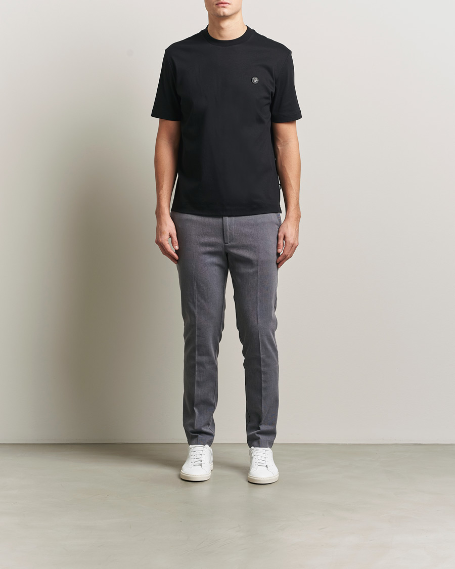 Herre | T-Shirts | BOSS BLACK | Taut Regular Fit T-Shirt Black