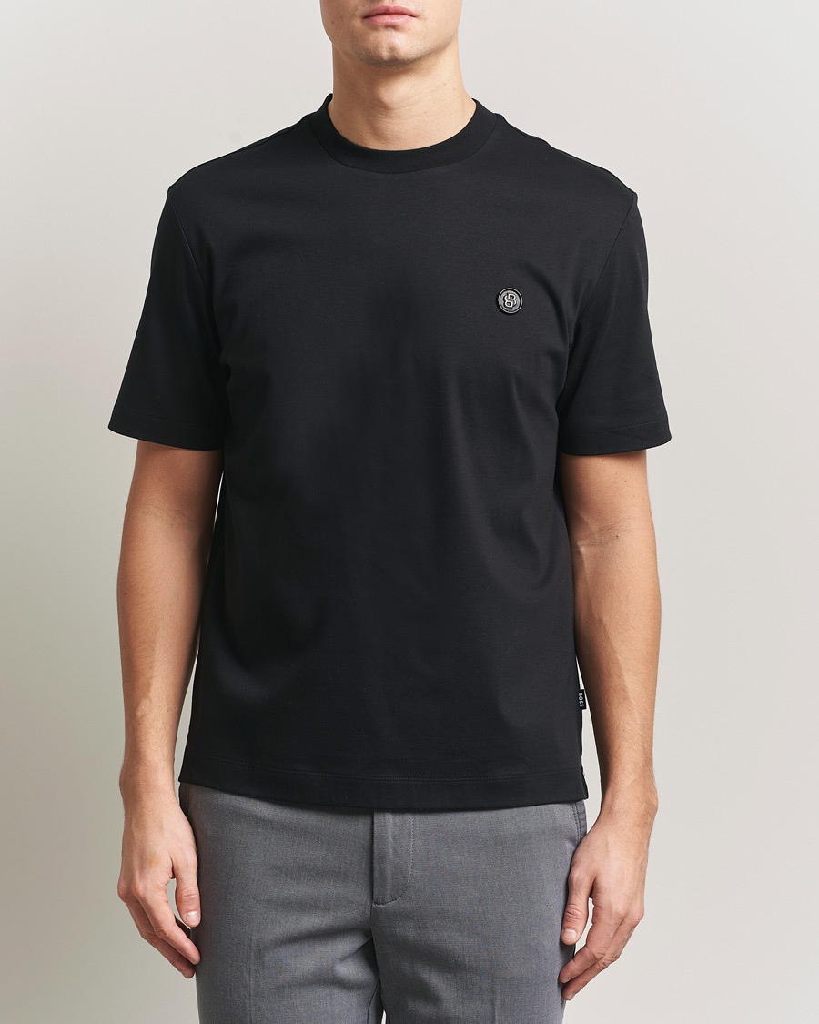 Herre | T-Shirts | BOSS BLACK | Taut Regular Fit T-Shirt Black