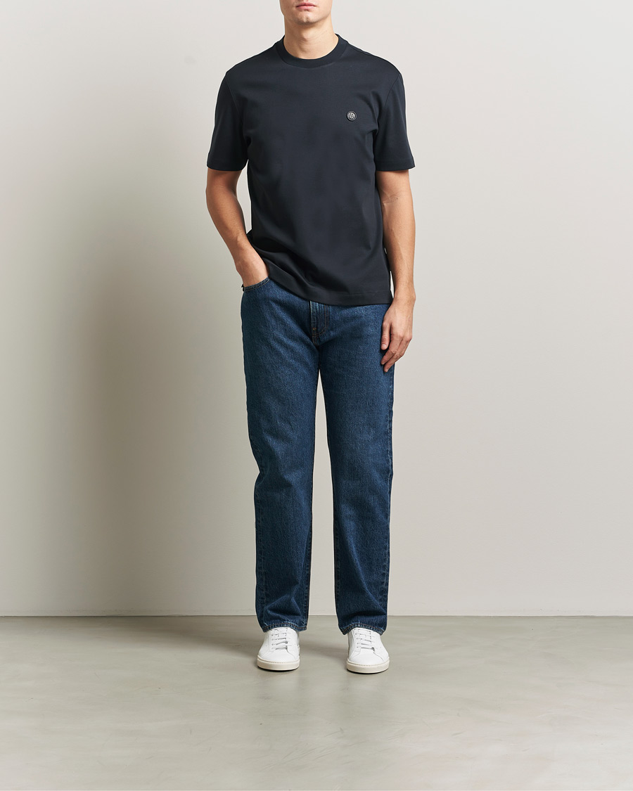 Herre | T-Shirts | BOSS BLACK | Taut Regular Fit T-Shirt Dark Blue