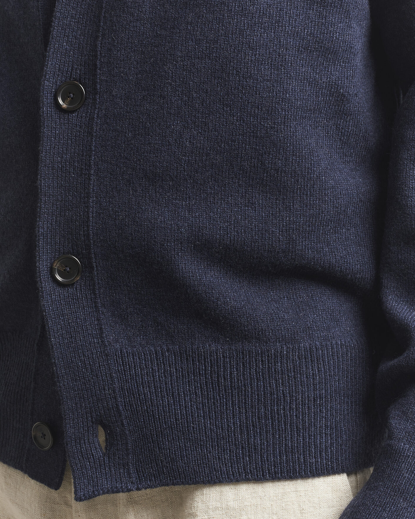 Herre | Gensere | BOSS BLACK | Ucone Wool Knitted Cardigan Dark Blue