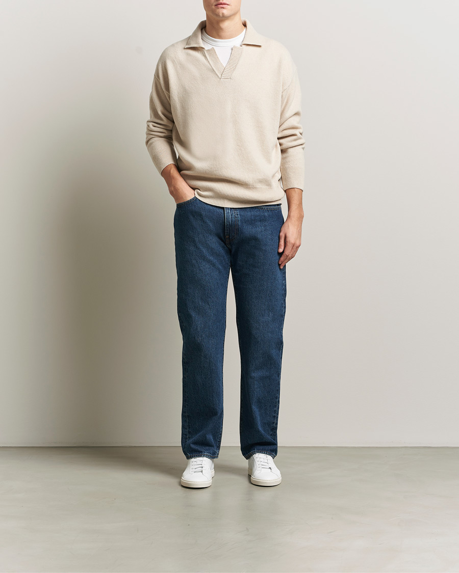 Herre | Gensere | BOSS BLACK | Ucari Wool Knitted Polo Open White