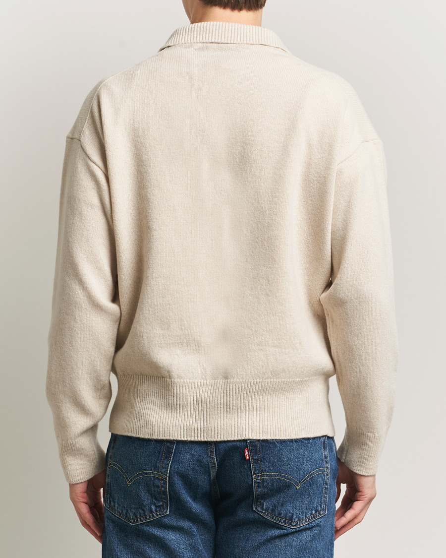 Herre | Gensere | BOSS BLACK | Ucari Wool Knitted Polo Open White