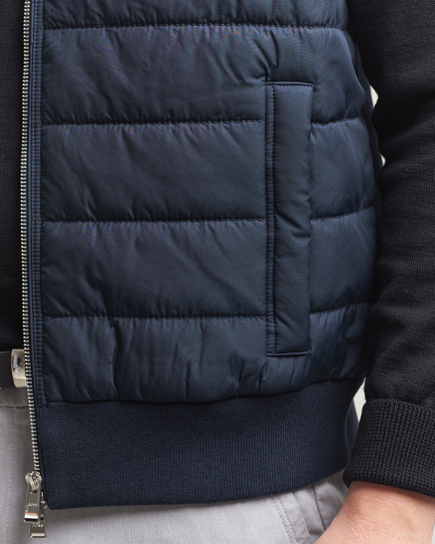 Herre | Vester | BOSS BLACK | Urwin Cotton/Wool Vest Dark Blue