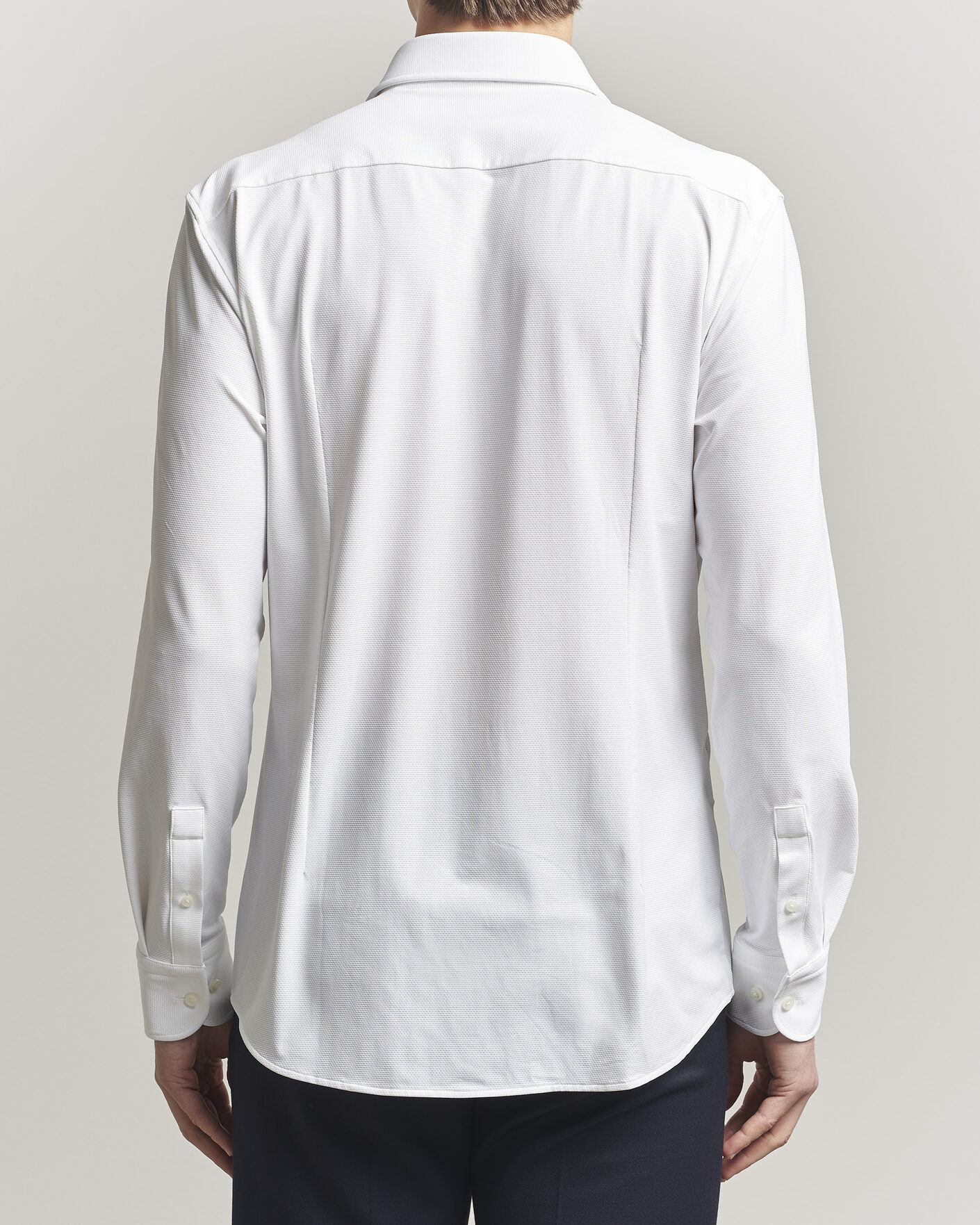 Herre | Skjorter | BOSS BLACK | Hank Structured Jersey Shirt White