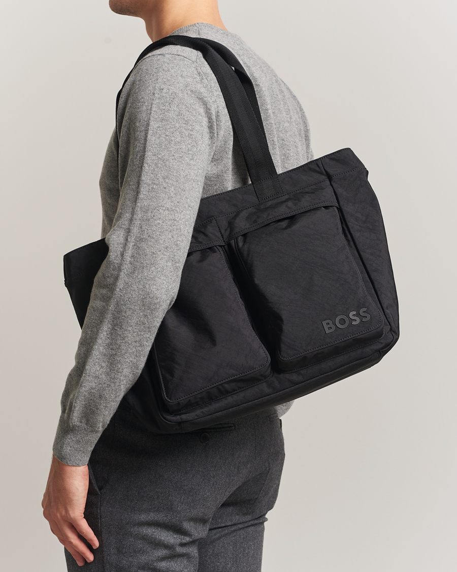 Herre | Vesker | BOSS BLACK | Catch Nylon Tote Bag Black