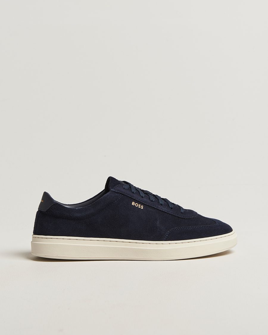 Herre | Sneakers | BOSS BLACK | Kieran Suede Sneaker Dark Blue
