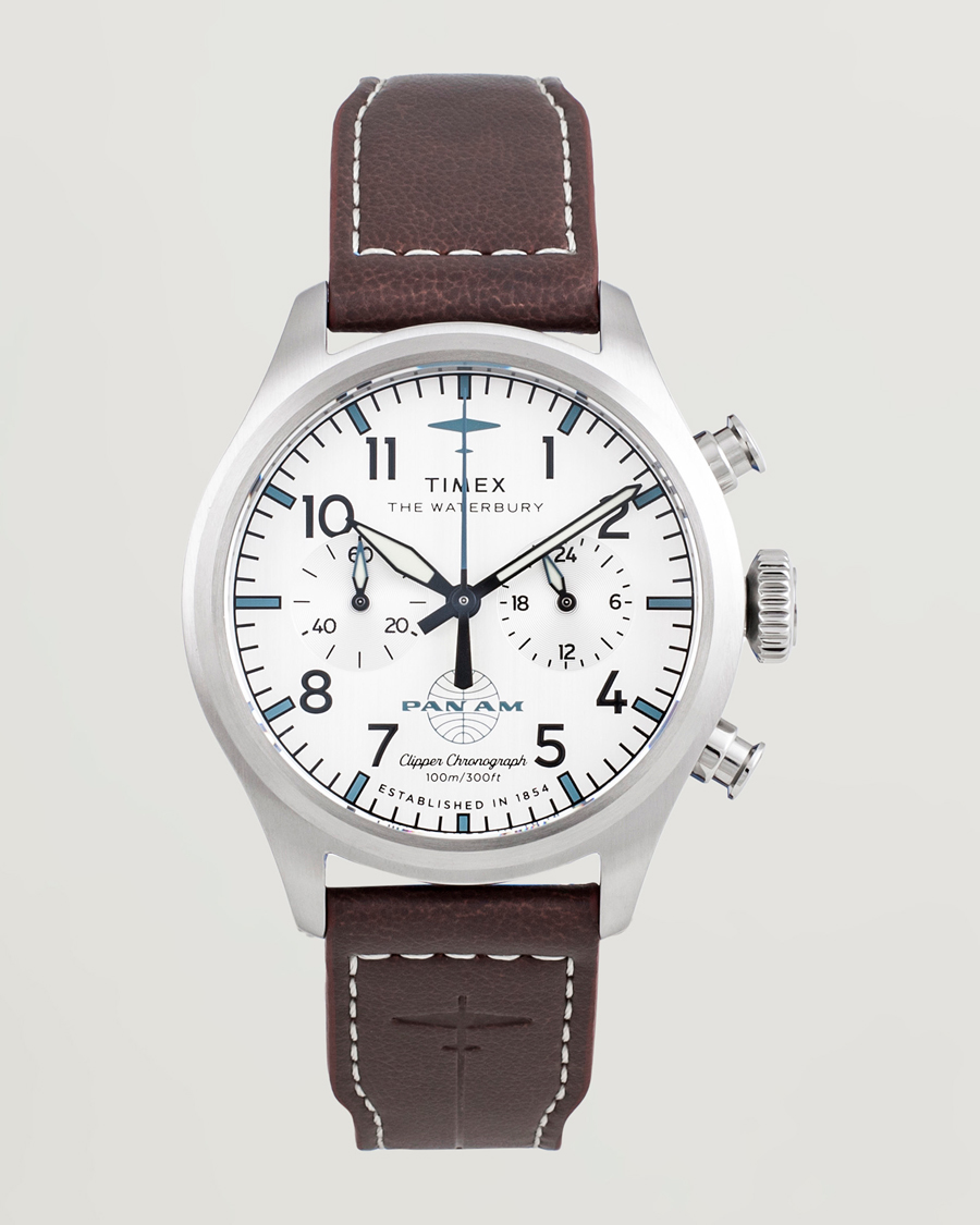 Herre | Timex Waterbury Ace Pan Chronograph 41mm Silver Dial | Timex | Waterbury Ace Pan Chronograph 41mm Silver Dial