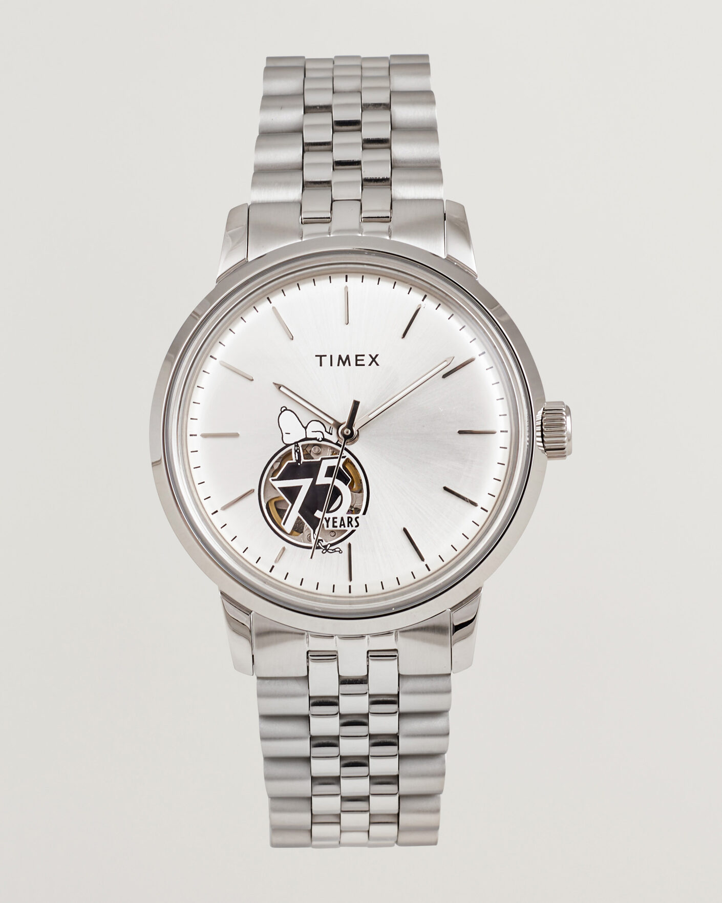 Herre | Timex Timex X Peanuts Snoopy Marlin Automatic 40mm Silver | Timex | X Peanuts Snoopy Marlin Automatic 40mm Silver
