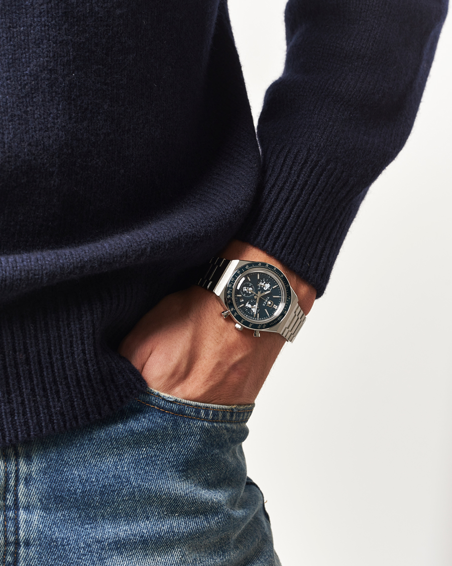 Herre | Timex Timex X Peanuts Q Chronograph Snoopy 40mm Blue Dial | Timex | X Peanuts Q Chronograph Snoopy 40mm Blue Dial