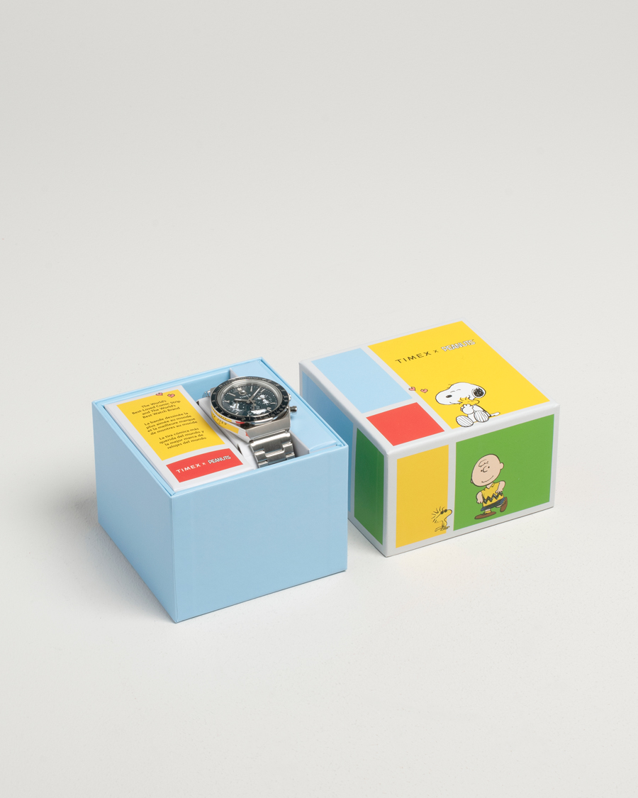 Herre | Timex Timex X Peanuts Q Chronograph Snoopy 40mm Blue Dial | Timex | X Peanuts Q Chronograph Snoopy 40mm Blue Dial