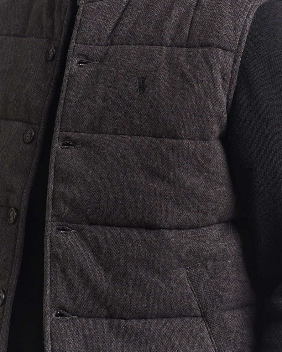 Herre | Vester | Polo Ralph Lauren | Knitted Herringbone Vest Dark Charcoal Heather