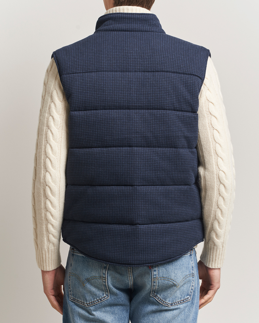 Herre | Vester | Polo Ralph Lauren | Knitted Dogtooth Vest Winter Navy Heather