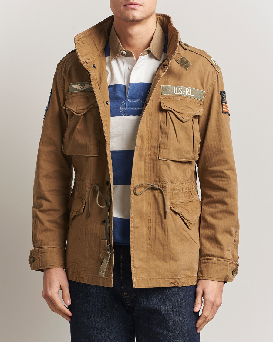 Herre | Jakker | Polo Ralph Lauren | Herringbone Field Patch Jacket Sandsurf