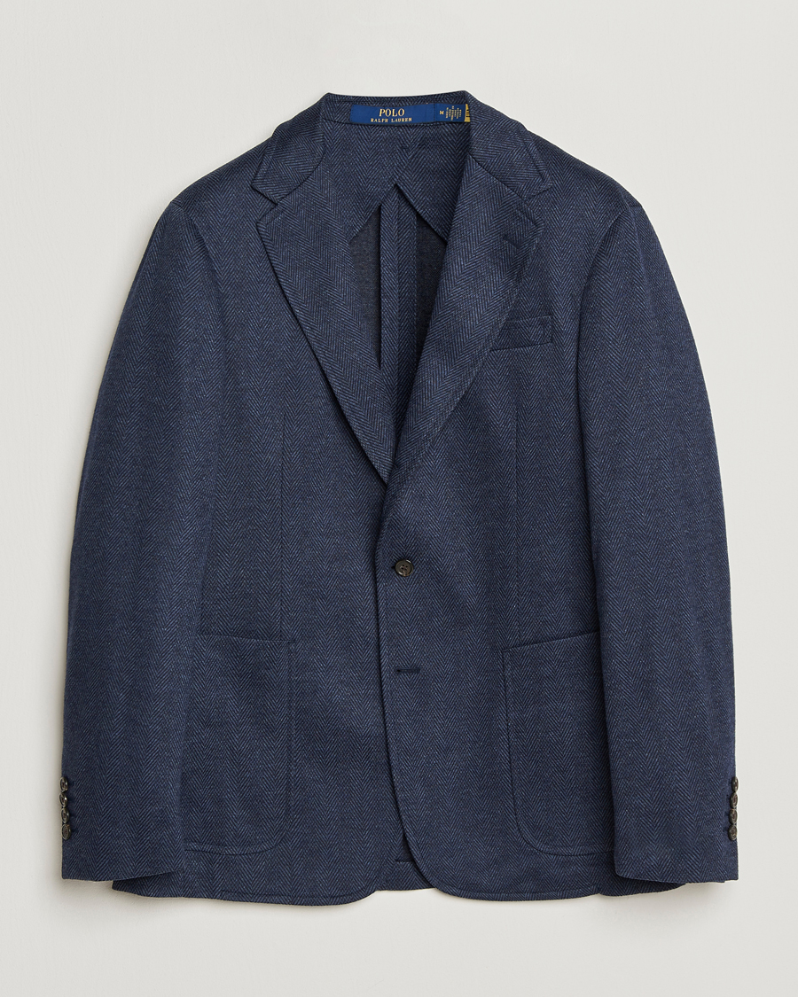 Herre | Dressjakker | Polo Ralph Lauren | Herringbone Single Breasted Sportcoat Navy Multi