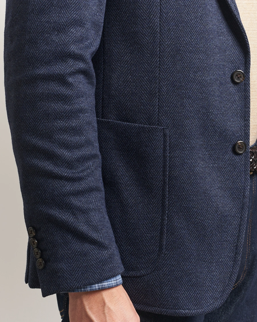 Herre | Dressjakker | Polo Ralph Lauren | Herringbone Single Breasted Sportcoat Navy Multi