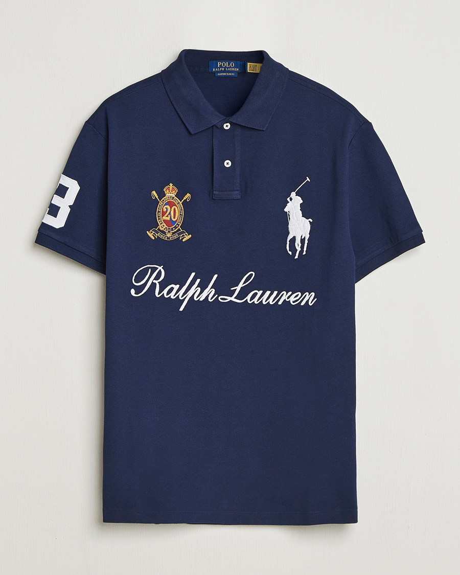 Herre | Pikéer | Polo Ralph Lauren | Custom Slim Fit Big Pony Polo Cruise Navy