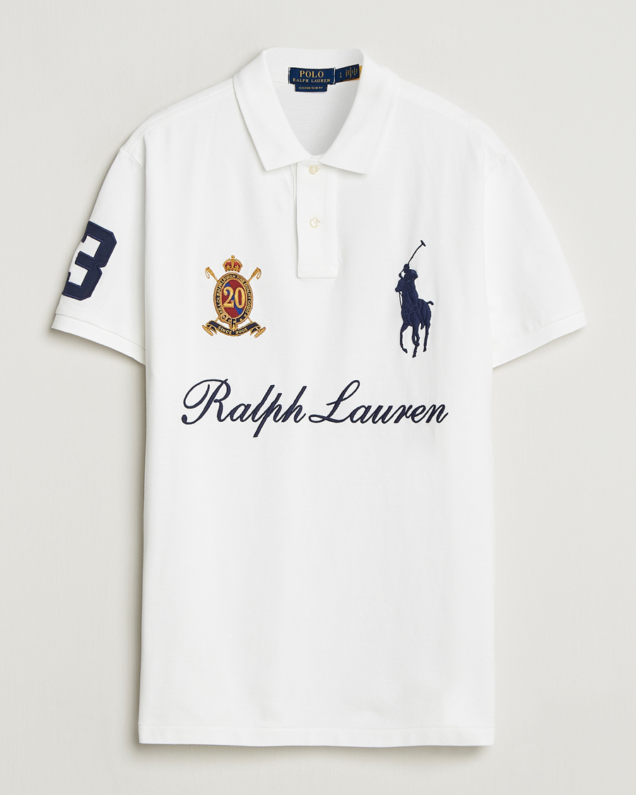Herre | Pikéer | Polo Ralph Lauren | Custom Slim Fit Big Pony Polo White