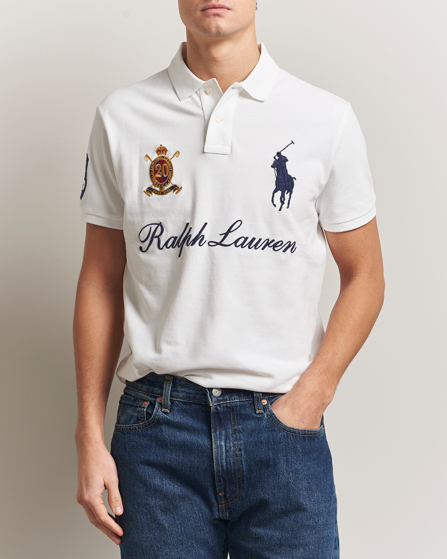 Herre | Pikéer | Polo Ralph Lauren | Custom Slim Fit Big Pony Polo White