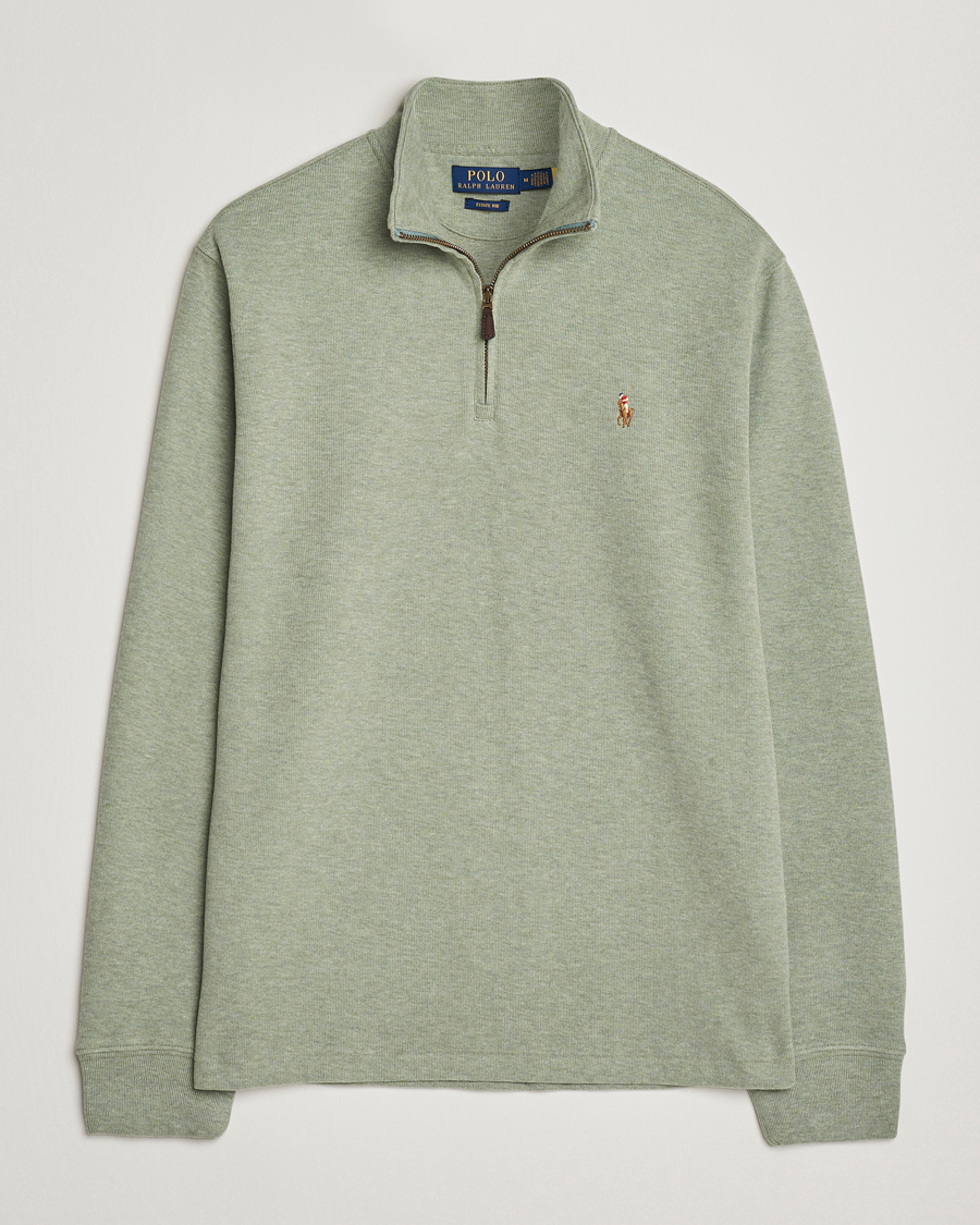 Herre | Gensere | Polo Ralph Lauren | Double Knitted Half Zip Greenery Heather