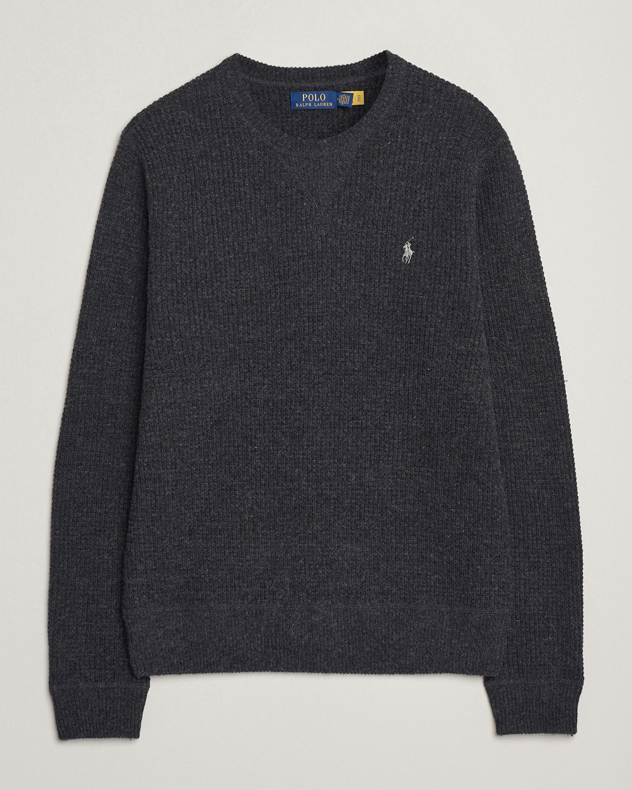 Herre | Gensere | Polo Ralph Lauren | Cotton/Wool Pullover Dark Granite Heather