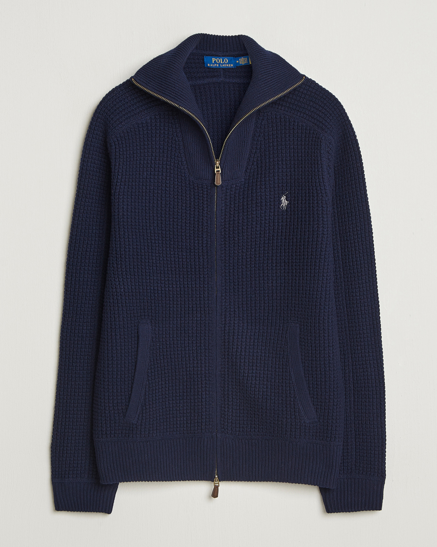 Herre | Gensere | Polo Ralph Lauren | Cotton/Wool Full Zip Hunter Navy