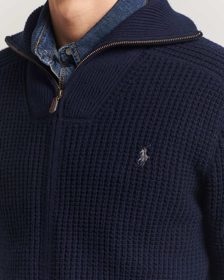 Herre | Gensere | Polo Ralph Lauren | Cotton/Wool Full Zip Hunter Navy