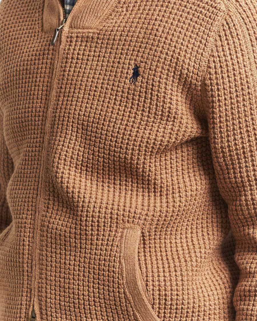 Herre | Gensere | Polo Ralph Lauren | Cotton/Wool Full Zip Brown Sugar Melange