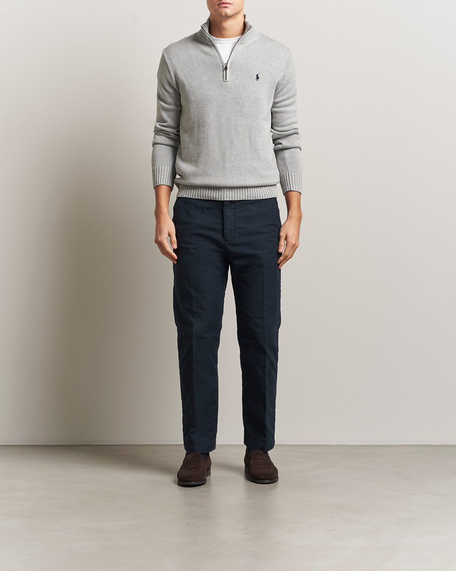 Herre | Gensere | Polo Ralph Lauren | Cotton Pullover Half Zip Andover Heather