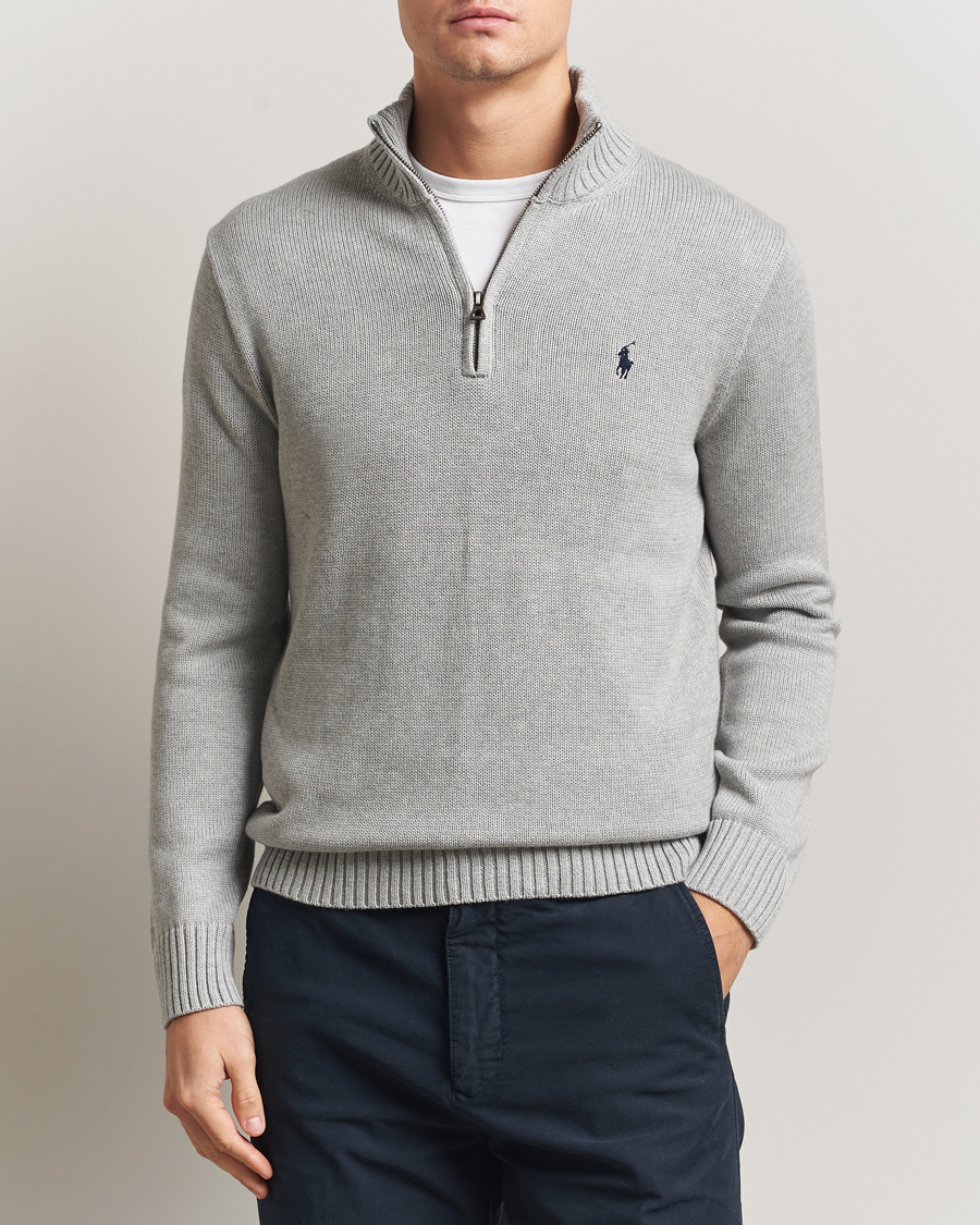 Herre | Gensere | Polo Ralph Lauren | Cotton Pullover Half Zip Andover Heather