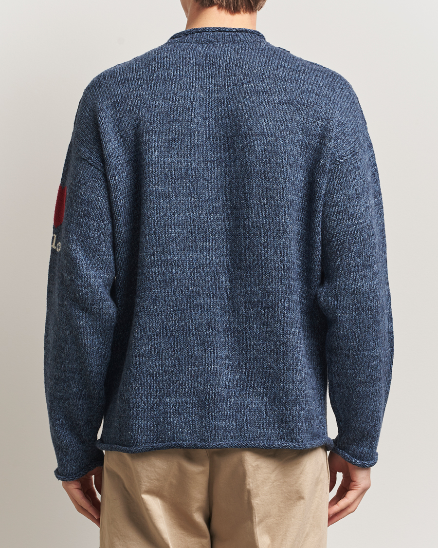 Herre | Gensere | Polo Ralph Lauren | Cotton Flag Sweater Blue Marl