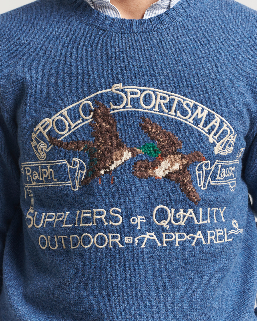 Herre | Gensere | Polo Ralph Lauren | Cotton/Wool Printed Sweater Blue Multi