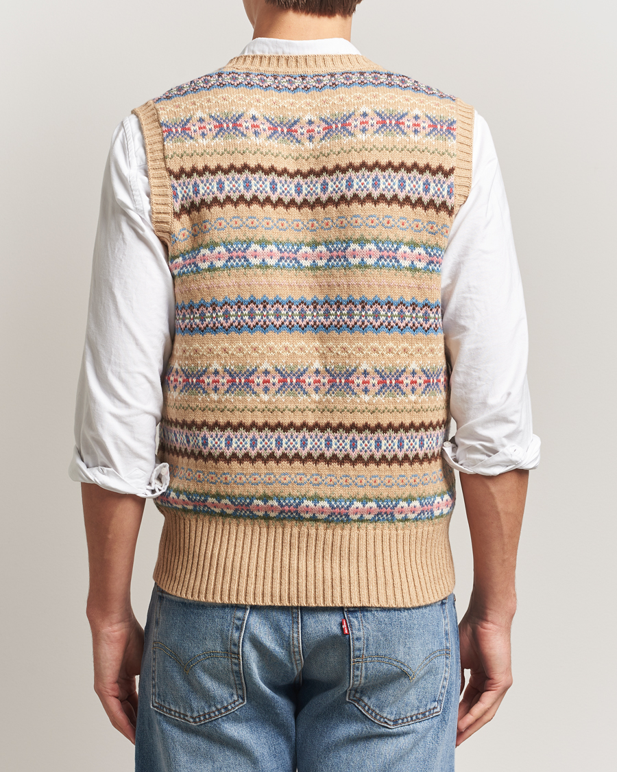 Herre | Gensere | Polo Ralph Lauren | Cotton Wool Long Sleeve Sweater Tan Multi