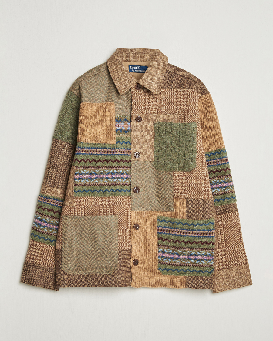 Herre | Gensere | Polo Ralph Lauren | Wool Blend Cardigan Tan Multi