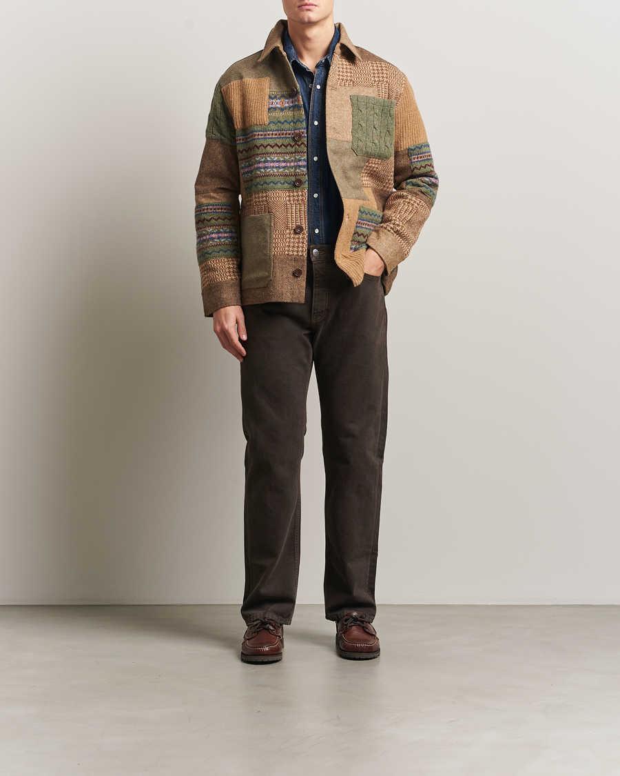 Herre | Gensere | Polo Ralph Lauren | Wool Blend Cardigan Tan Multi