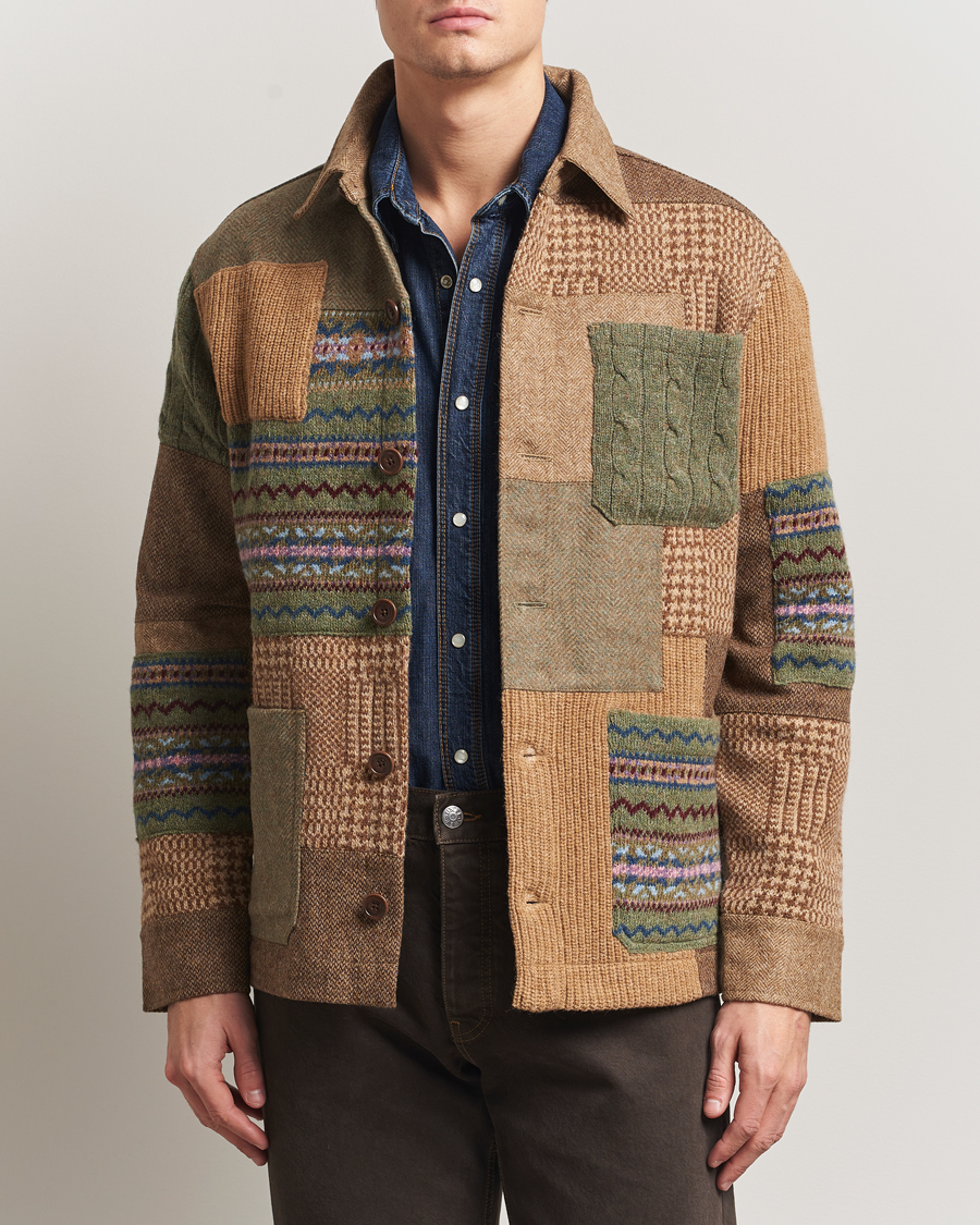 Herre | Gensere | Polo Ralph Lauren | Wool Blend Cardigan Tan Multi