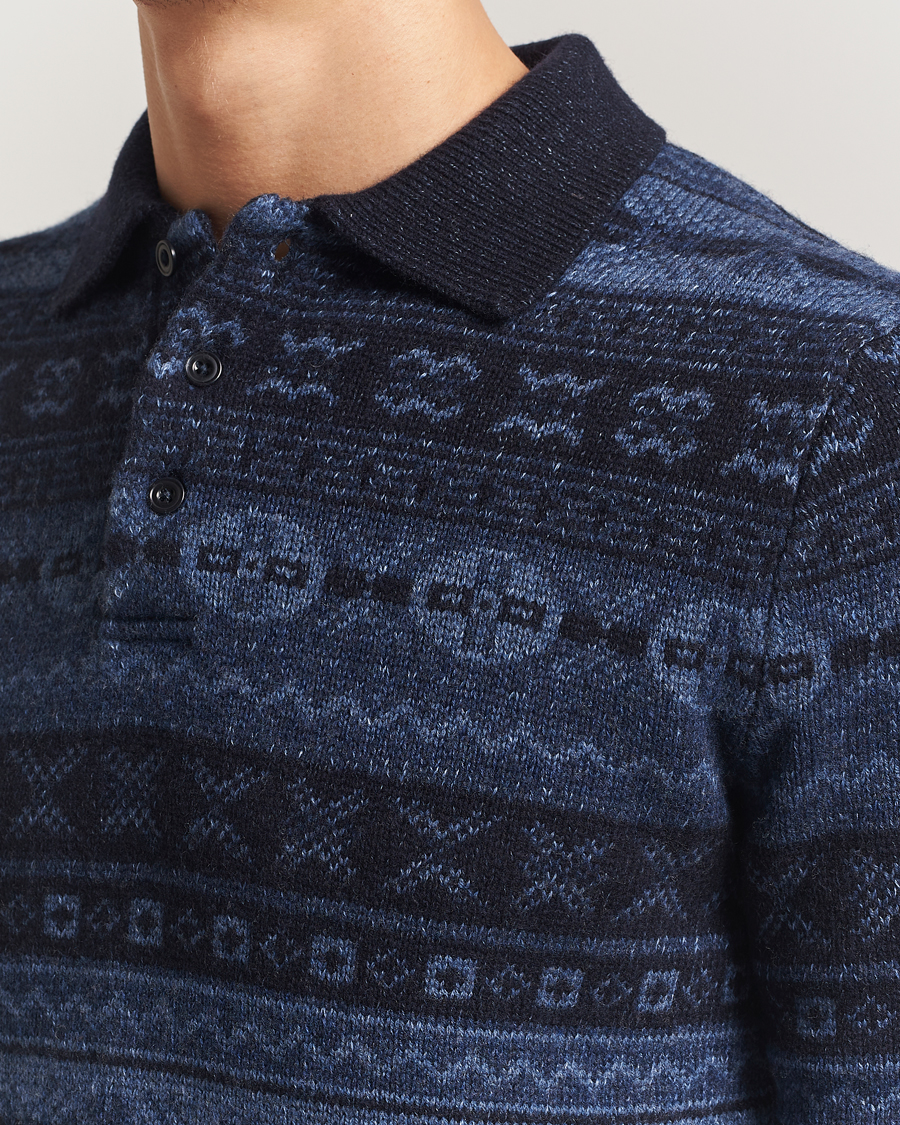 Herre | Gensere | Polo Ralph Lauren | Wool/Linen Blend Long Sleeve Sweater Navy Multi