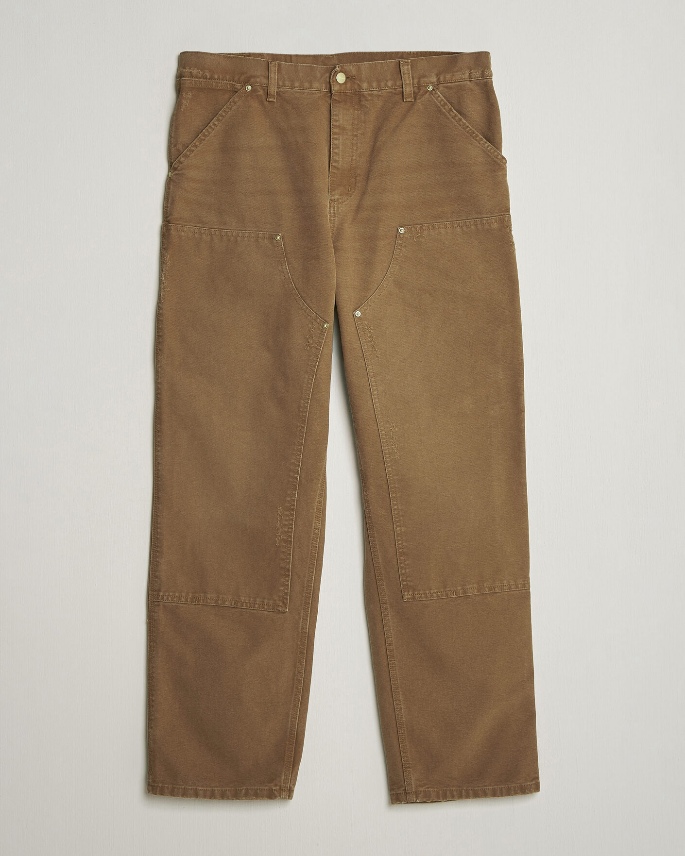 Herre | Bukser | Carhartt WIP | Double Knee Pants Hamilton Brown Grind Washed