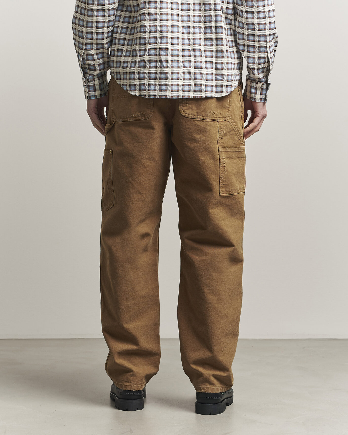 Herre | Bukser | Carhartt WIP | Double Knee Pants Hamilton Brown Grind Washed