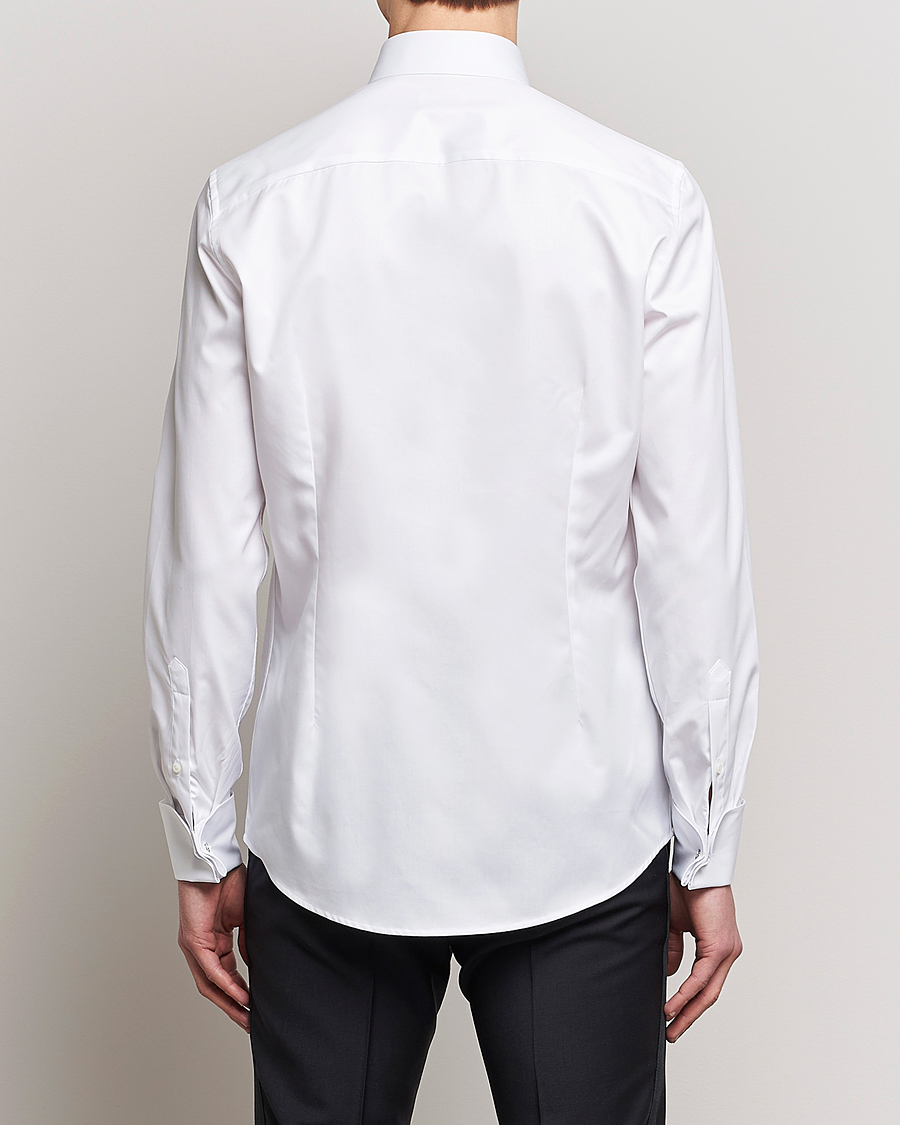 Herre | Skjorter | Stenströms | Slimline Open Smoking Shirt White