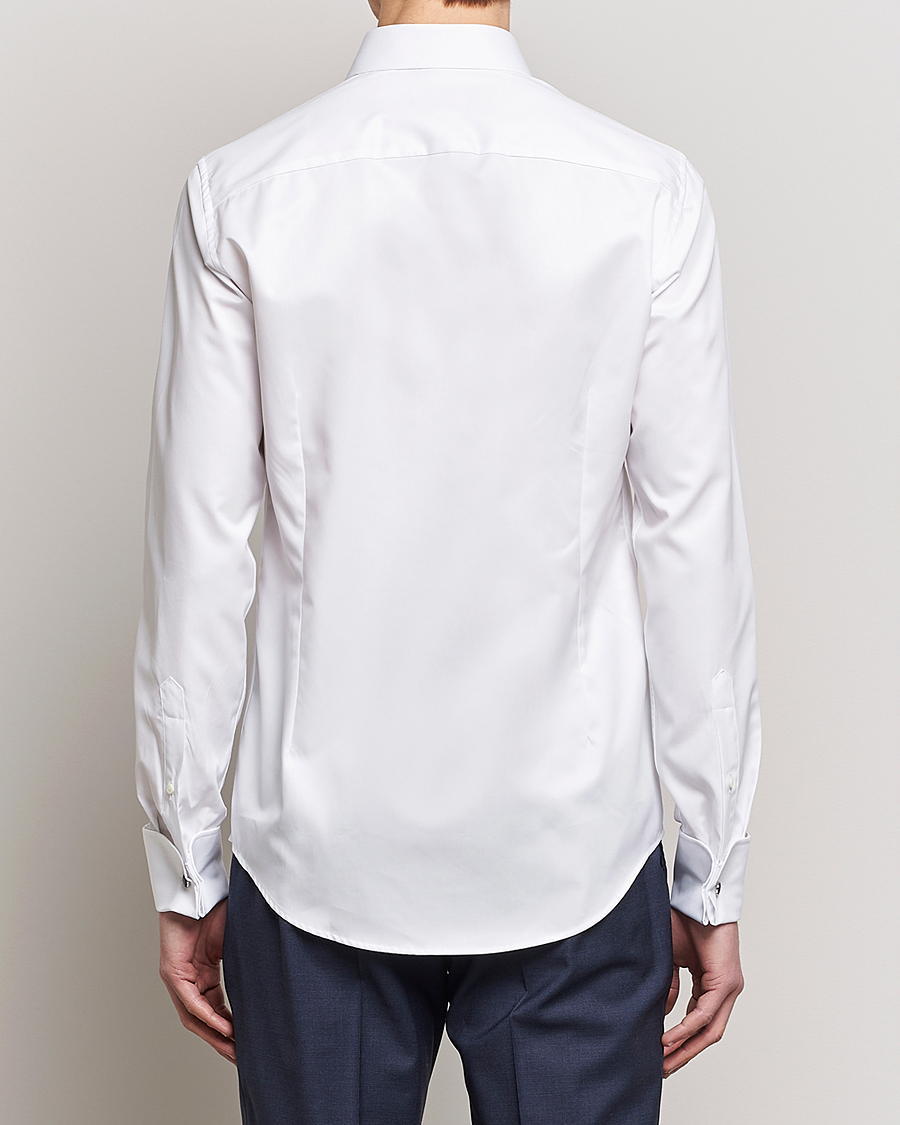 Herre | Skjorter | Stenströms | Superslim Double Cuff Cotton Shirt White