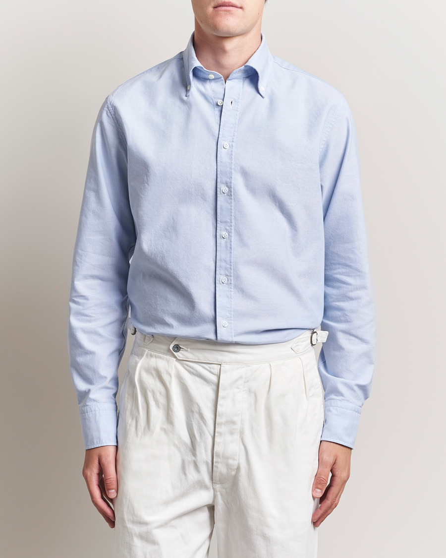 Herre | Skjorter | Stenströms | Regular Fit Oxford Shirt Light Blue