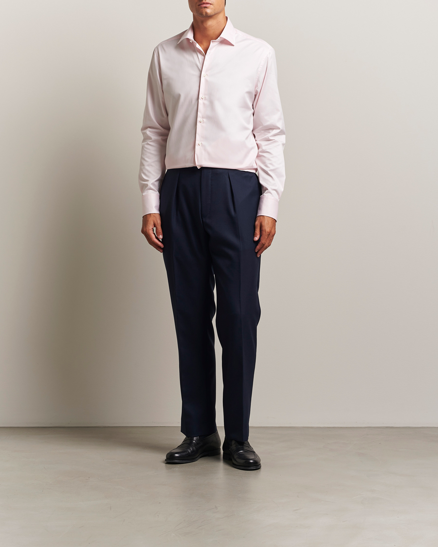 Herre | Skjorter | Stenströms | Regular Fit Cut Away Shirt Pink