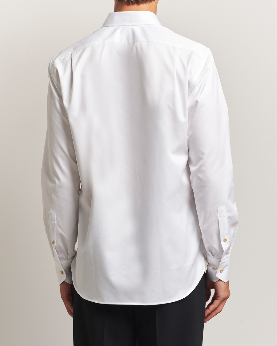 Herre | Skjorter | Stenströms | Regular Fit Contrast Cotton Shirt White