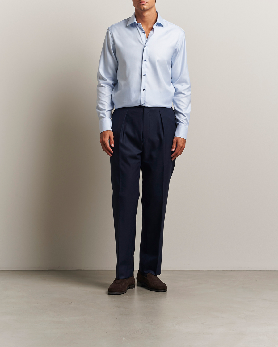 Herre | Skjorter | Stenströms | Regular Fit Contrast Shirt Light Blue