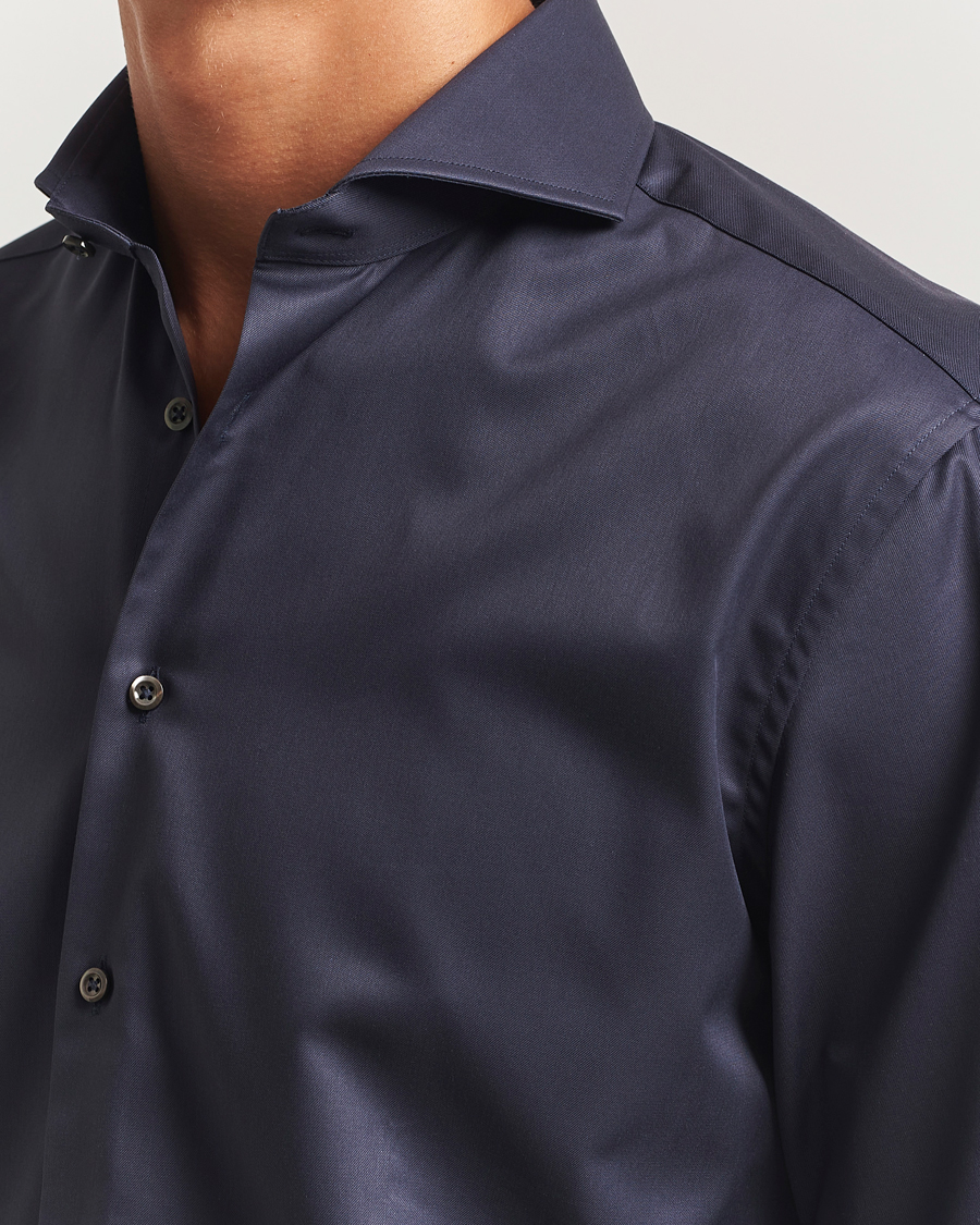 Herre | Skjorter | Stenströms | Regular Fit Extreme Cut Away Shirt Navy