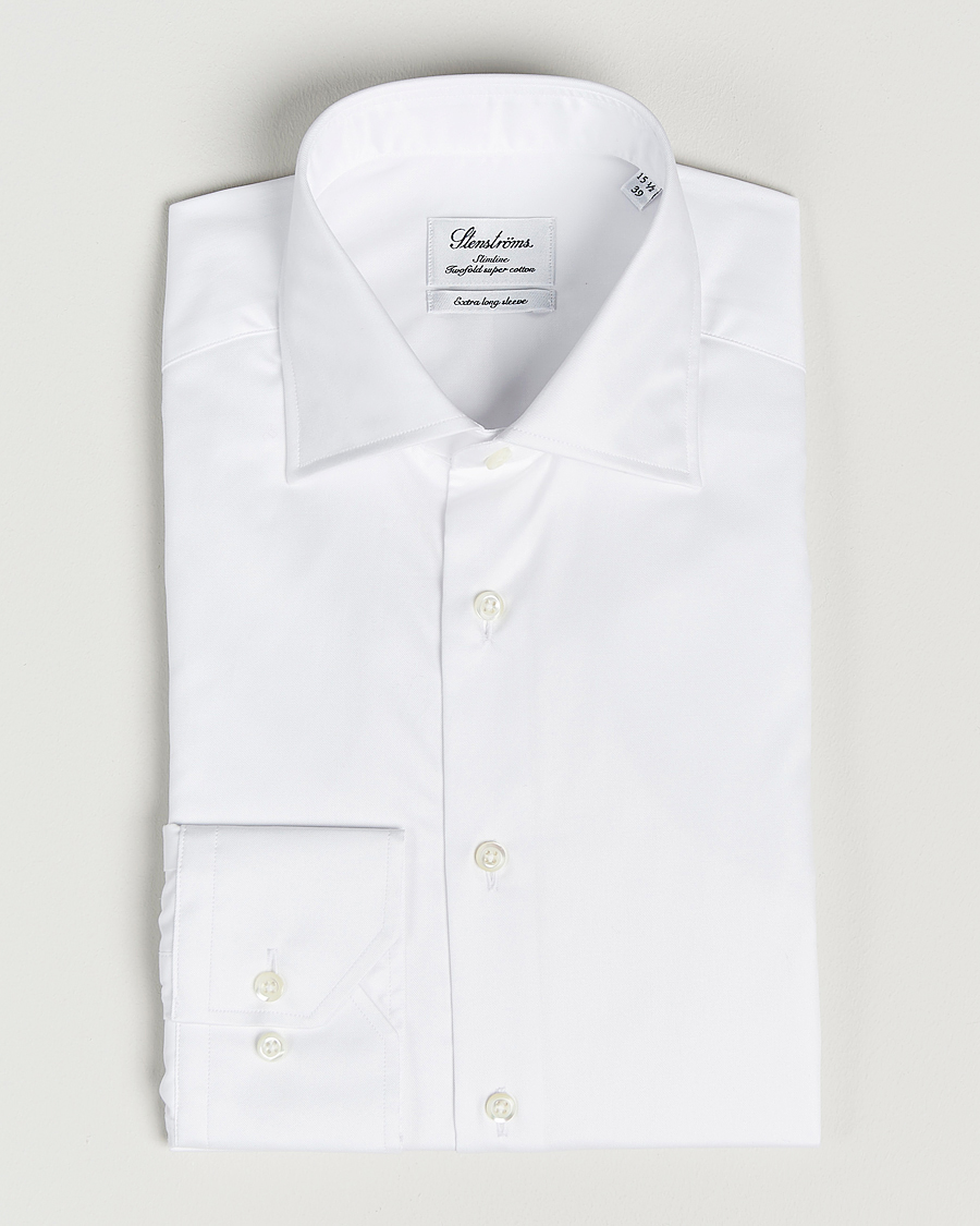 Herre | Skjorter | Stenströms | Slimline X-Long Sleeve Shirt White