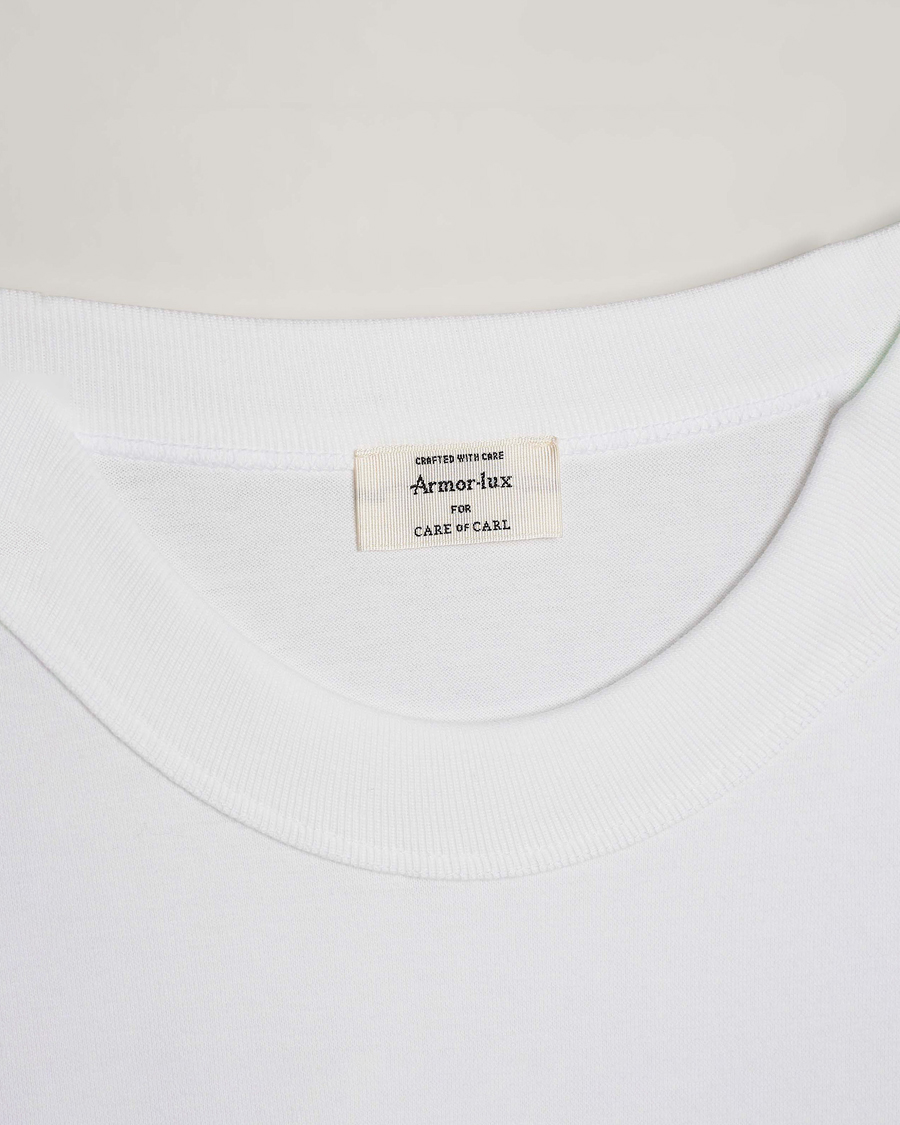 Herre | T-Shirts | Armor Lux for Care of Carl | 2-Pack Heritage Callac T-Shirt White/White