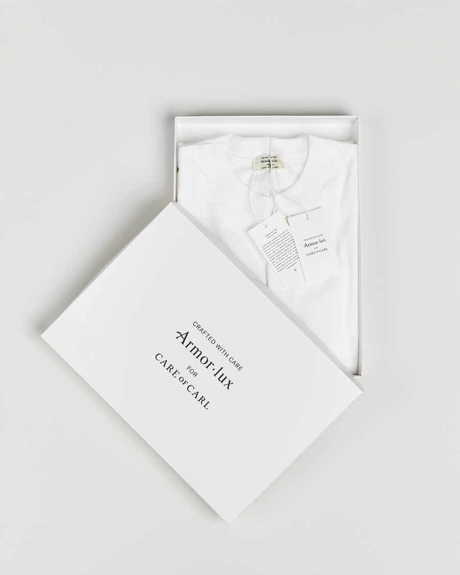Herre | T-Shirts | Armor Lux for Care of Carl | 2-Pack Heritage Callac T-Shirt White/White