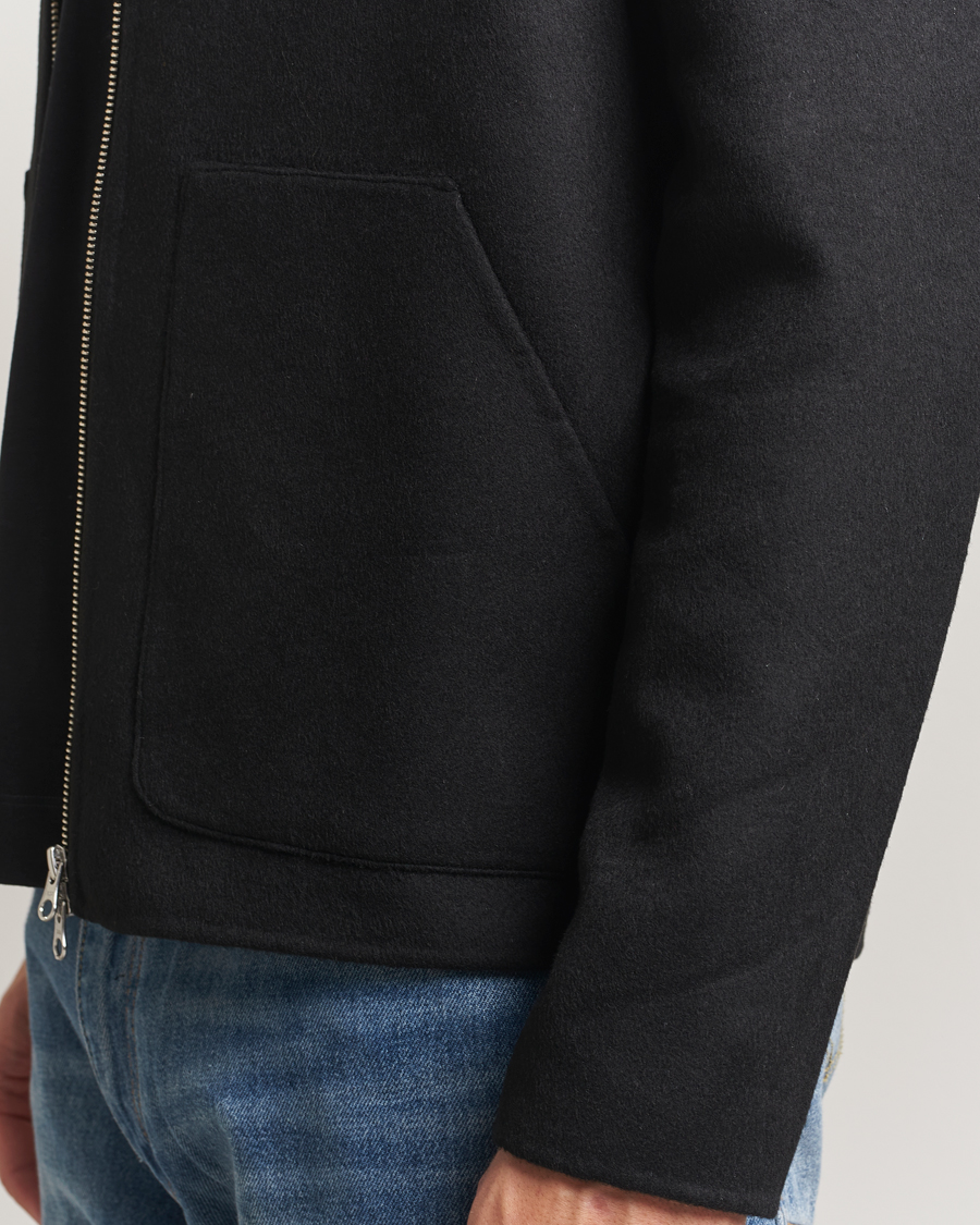 Herre | Jakker | Samsøe Samsøe | Sapaulo Wool Full Zip Shirt Jacket Black
