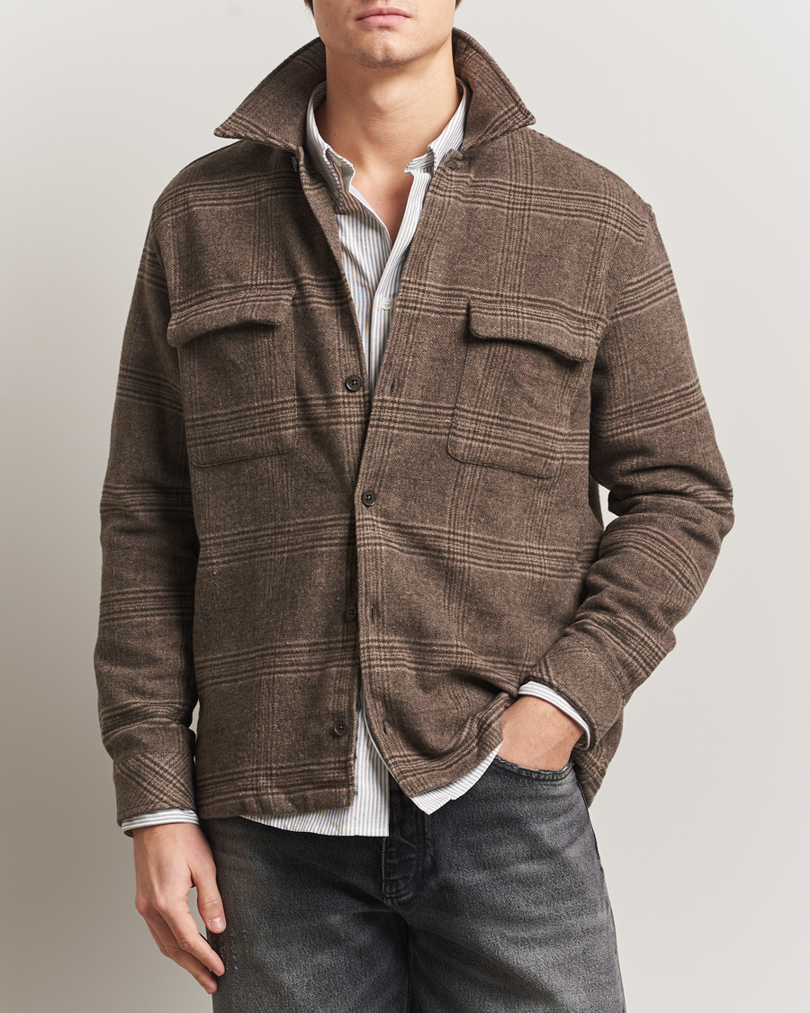 Herre | Skjorter | Samsøe Samsøe | Castor Checked Overshirt Black Coffee